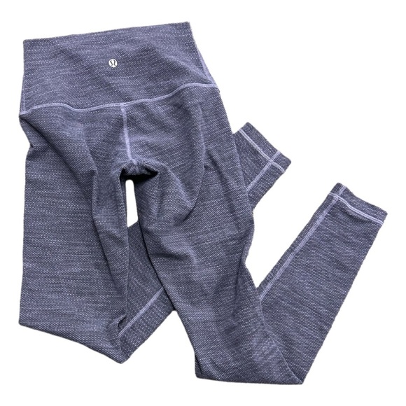 Lululemon Wunder Under Heather Purple Leggings xs small Size 2 - fits 4 … - Picture 2 of 3